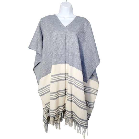 tribe alive Sweaters - Tribe Alive Women's Blue True Poncho